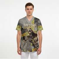 Theseus In The Heart Of The Labyrinth Scrub Top Ancient Greek Mythology Minotaur Warrior Battle Art