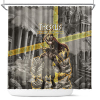 Theseus In The Heart Of The Labyrinth Shower Curtain Ancient Greek Mythology Minotaur Warrior Battle Art