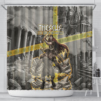 Theseus In The Heart Of The Labyrinth Shower Curtain Ancient Greek Mythology Minotaur Warrior Battle Art