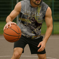 Theseus In The Heart Of The Labyrinth Sleeveless Hoodie Ancient Greek Mythology Minotaur Warrior Battle Art