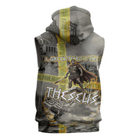 Theseus In The Heart Of The Labyrinth Sleeveless Zip Hoodie Ancient Greek Mythology Minotaur Warrior Battle Art