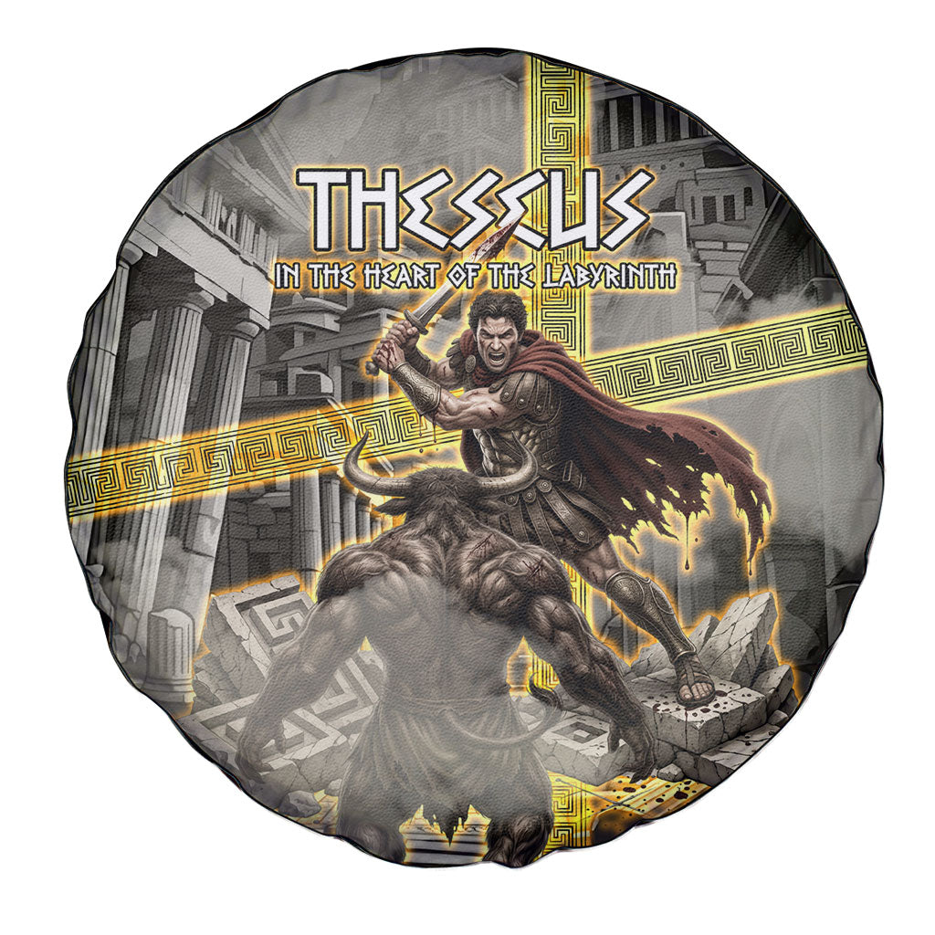 Theseus In The Heart Of The Labyrinth Spare Tire Cover Ancient Greek Mythology Minotaur Warrior Battle Art