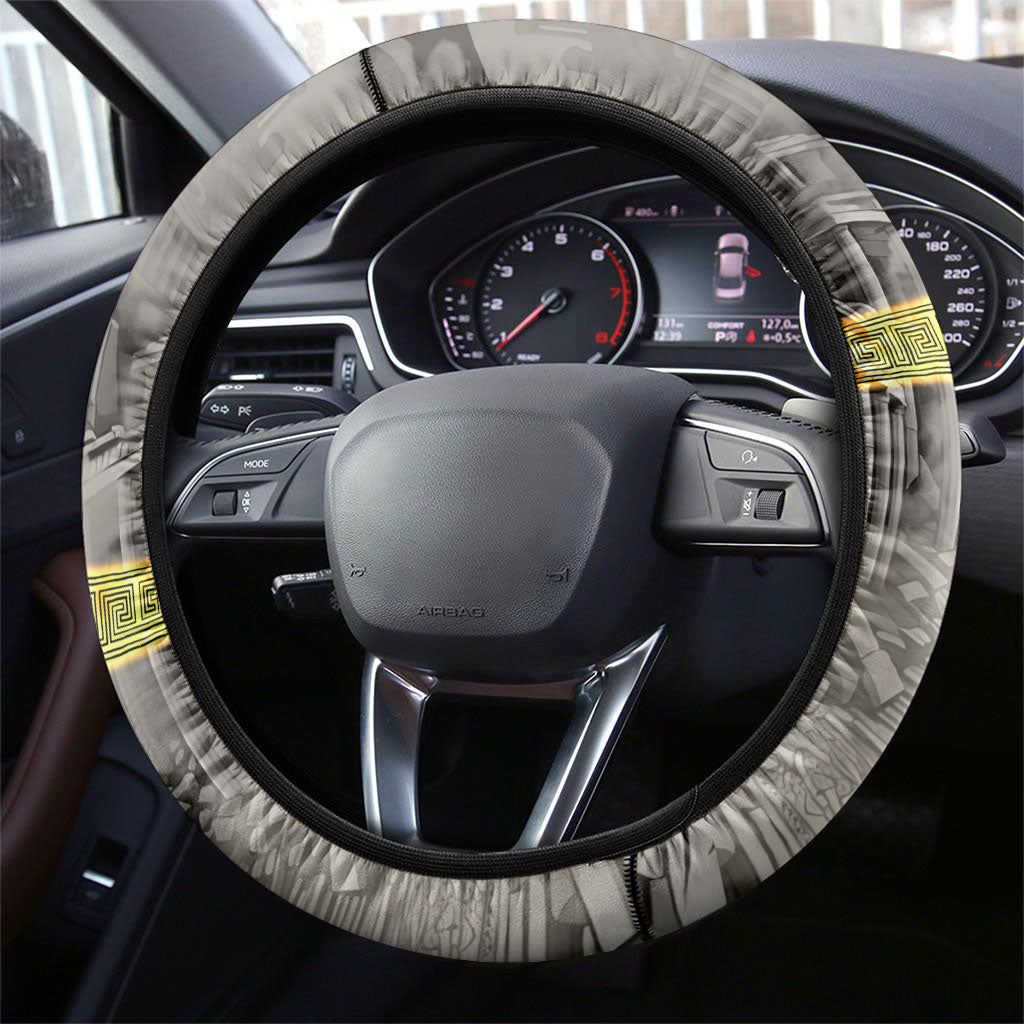 Theseus In The Heart Of The Labyrinth Steering Wheel Cover Ancient Greek Mythology Minotaur Warrior Battle Art