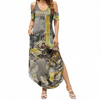 Theseus In The Heart Of The Labyrinth Summer Maxi Dress Ancient Greek Mythology Minotaur Warrior Battle Art