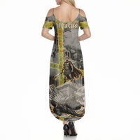 Theseus In The Heart Of The Labyrinth Summer Maxi Dress Ancient Greek Mythology Minotaur Warrior Battle Art