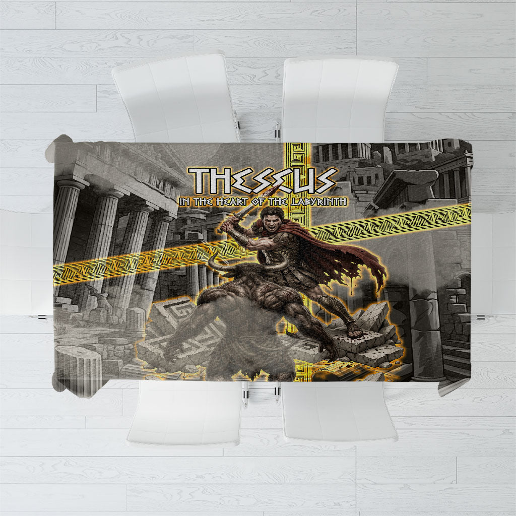 Theseus In The Heart Of The Labyrinth Tablecloth Ancient Greek Mythology Minotaur Warrior Battle Art