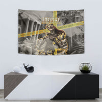 Theseus In The Heart Of The Labyrinth Tapestry Ancient Greek Mythology Minotaur Warrior Battle Art