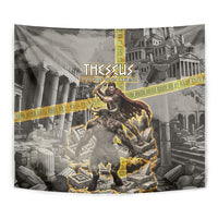 Theseus In The Heart Of The Labyrinth Tapestry Ancient Greek Mythology Minotaur Warrior Battle Art