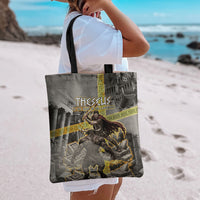 Theseus In The Heart Of The Labyrinth Tote Bag Ancient Greek Mythology Minotaur Warrior Battle Art