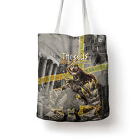 Theseus In The Heart Of The Labyrinth Tote Bag Ancient Greek Mythology Minotaur Warrior Battle Art