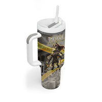Theseus In The Heart Of The Labyrinth Tumbler With Handle Ancient Greek Mythology Minotaur Warrior Battle Art