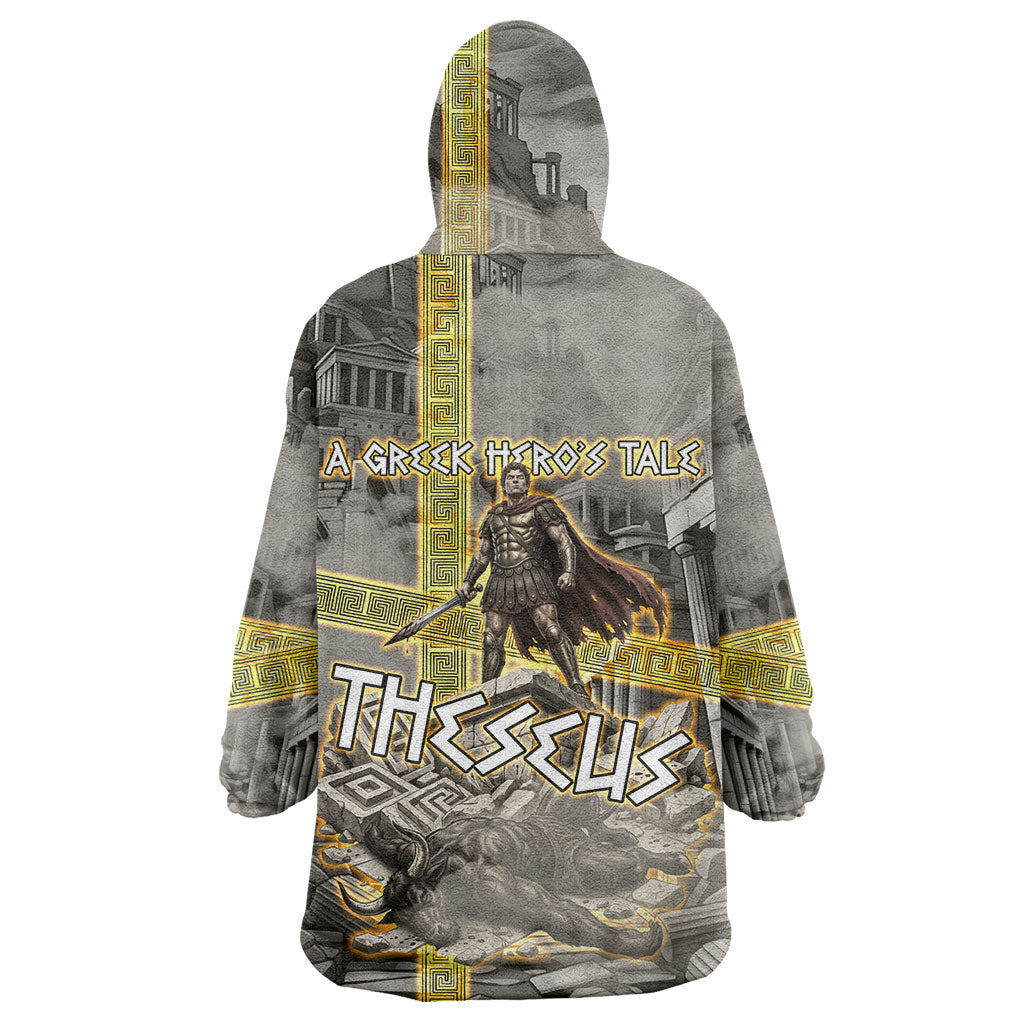 Theseus In The Heart Of The Labyrinth Wearable Blanket Hoodie Ancient Greek Mythology Minotaur Warrior Battle Art
