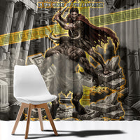 Theseus In The Heart Of The Labyrinth Window Curtain Ancient Greek Mythology Minotaur Warrior Battle Art