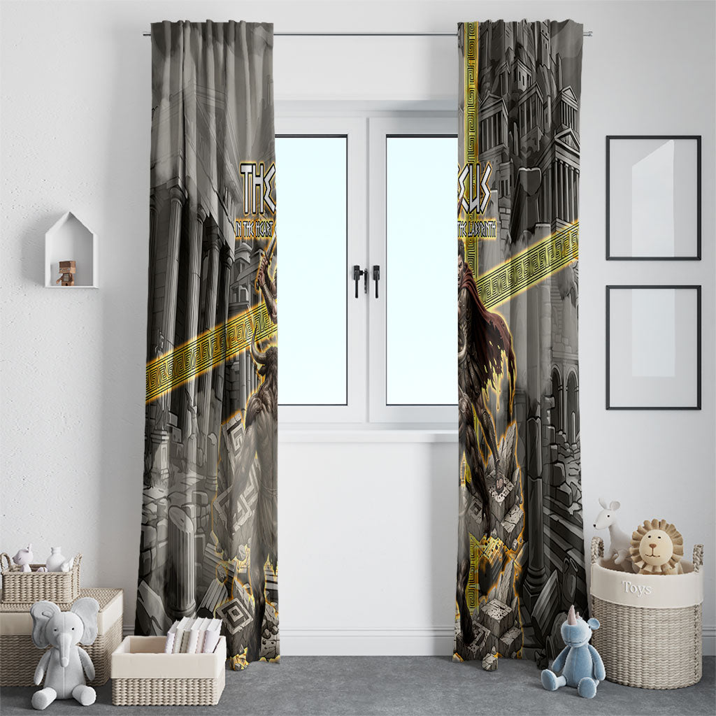 Theseus In The Heart Of The Labyrinth Window Curtain Ancient Greek Mythology Minotaur Warrior Battle Art