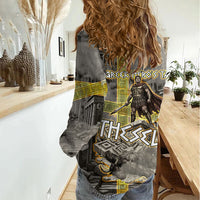 Theseus In The Heart Of The Labyrinth Women Casual Shirt Ancient Greek Mythology Minotaur Warrior Battle Art