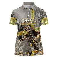 Theseus In The Heart Of The Labyrinth Women Polo Shirt Ancient Greek Mythology Minotaur Warrior Battle Art