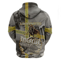 Theseus In The Heart Of The Labyrinth Zip Hoodie Ancient Greek Mythology Minotaur Warrior Battle Art