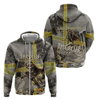 Theseus In The Heart Of The Labyrinth Zip Hoodie Ancient Greek Mythology Minotaur Warrior Battle Art