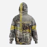 Theseus In The Heart Of The Labyrinth Zip Hoodie Ancient Greek Mythology Minotaur Warrior Battle Art