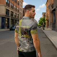 Theseus In The Heart Of The Labyrinth Zipper Polo Shirt Ancient Greek Mythology Minotaur Warrior Battle Art
