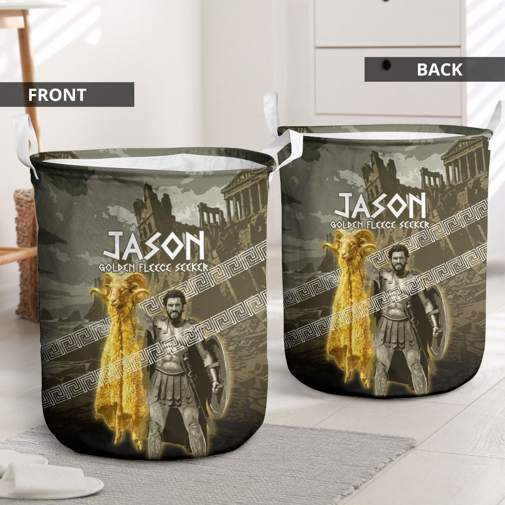 Jason Golden Fleece Seeker Laundry Basket Ancient Greek Mythology Heroic Warrior Dragon Battle