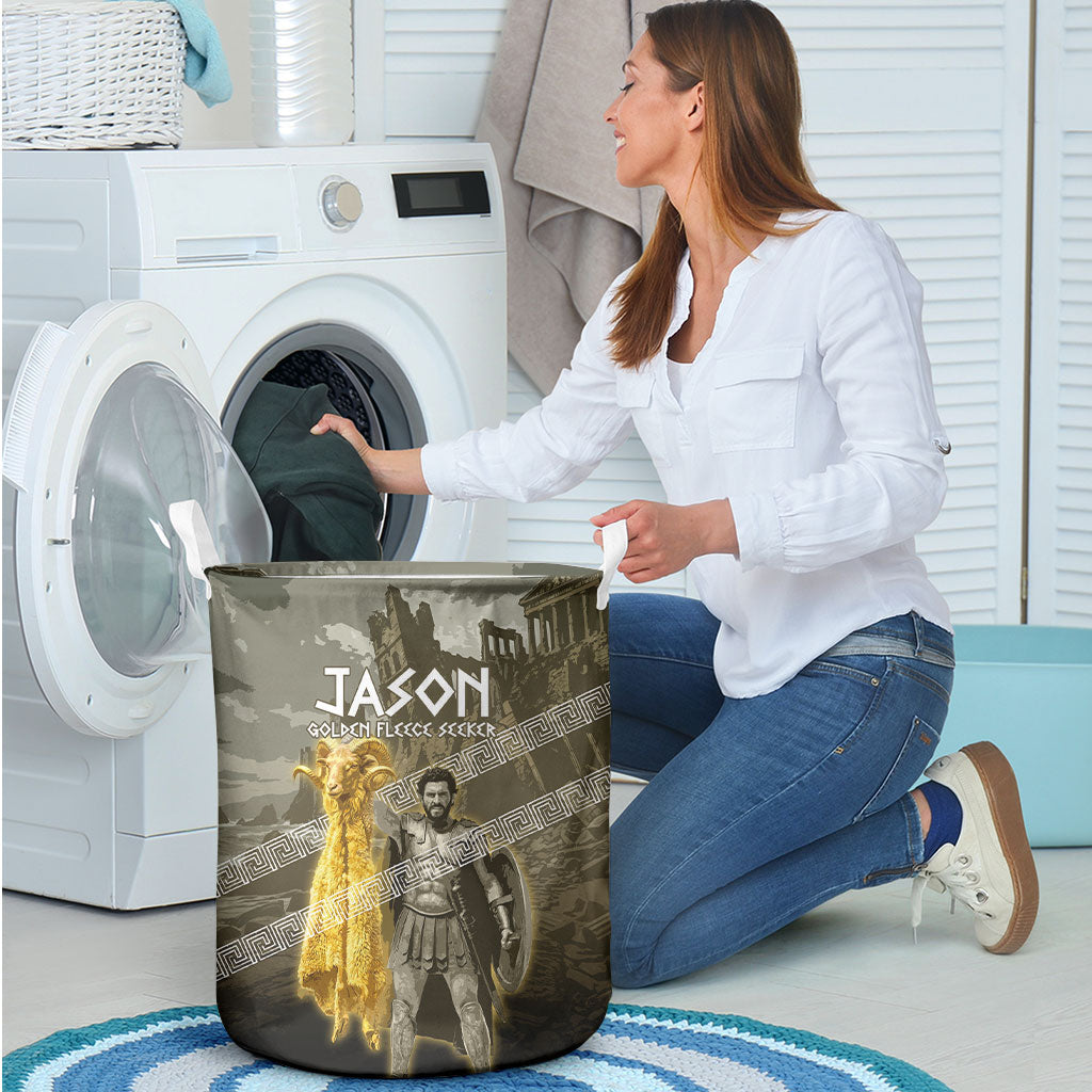Jason Golden Fleece Seeker Laundry Basket Ancient Greek Mythology Heroic Warrior Dragon Battle