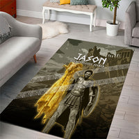 Jason Golden Fleece Seeker Area Rug Ancient Greek Mythology Heroic Warrior Dragon Battle