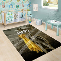 Jason Golden Fleece Seeker Area Rug Ancient Greek Mythology Heroic Warrior Dragon Battle