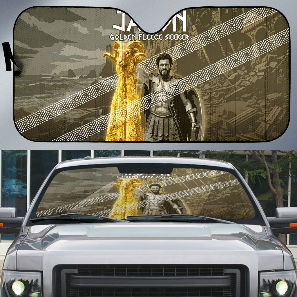 Jason Golden Fleece Seeker Auto Sun Shade Ancient Greek Mythology Heroic Warrior Dragon Battle
