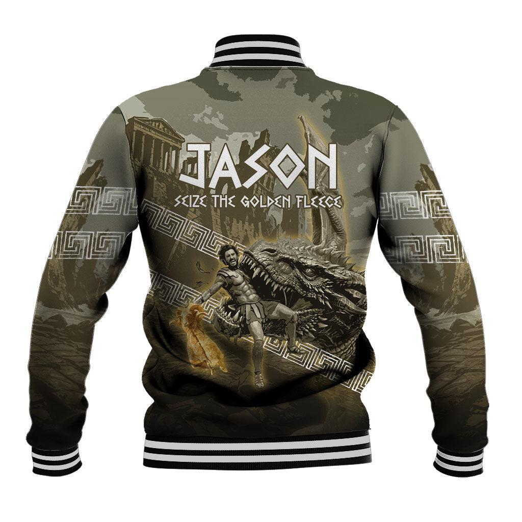 Jason Golden Fleece Seeker Baseball Jacket Ancient Greek Mythology Heroic Warrior Dragon Battle
