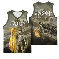 Jason Golden Fleece Seeker Basketball Jersey Ancient Greek Mythology Heroic Warrior Dragon Battle