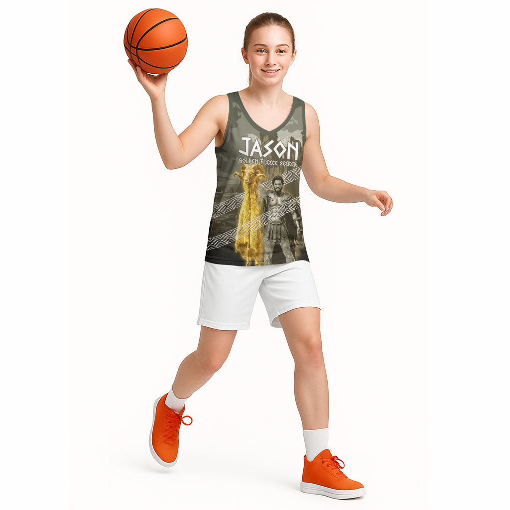 Jason Golden Fleece Seeker Basketball Jersey Ancient Greek Mythology Heroic Warrior Dragon Battle