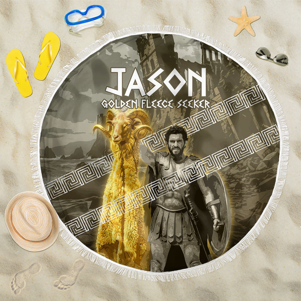 Jason Golden Fleece Seeker Beach Blanket Ancient Greek Mythology Heroic Warrior Dragon Battle