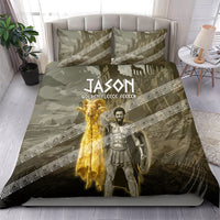 Jason Golden Fleece Seeker Bedding Set Ancient Greek Mythology Heroic Warrior Dragon Battle