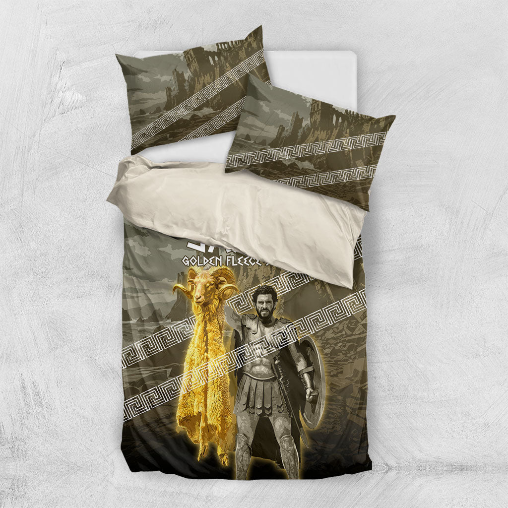 Jason Golden Fleece Seeker Bedding Set Ancient Greek Mythology Heroic Warrior Dragon Battle