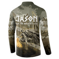 Jason Golden Fleece Seeker Button Sweatshirt Ancient Greek Mythology Heroic Warrior Dragon Battle
