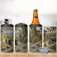 Jason Golden Fleece Seeker 4 in 1 Can Cooler Tumbler Ancient Greek Mythology Heroic Warrior Dragon Battle