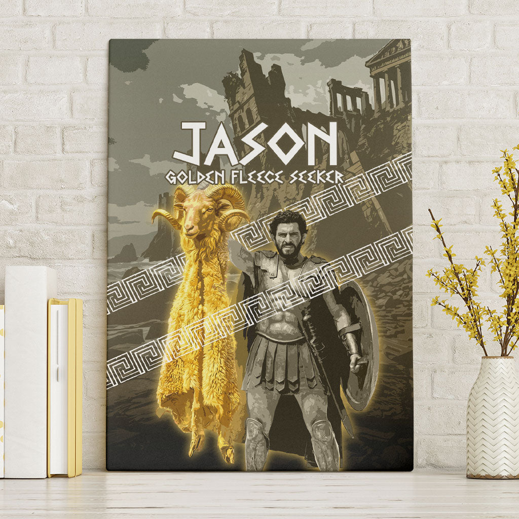 Jason Golden Fleece Seeker Canvas Wall Art Ancient Greek Mythology Heroic Warrior Dragon Battle