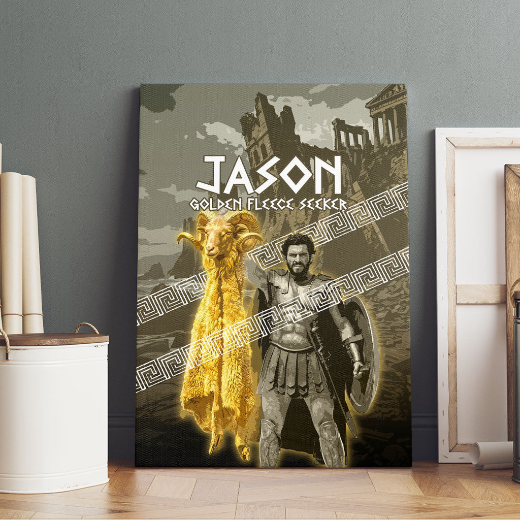 Jason Golden Fleece Seeker Canvas Wall Art Ancient Greek Mythology Heroic Warrior Dragon Battle