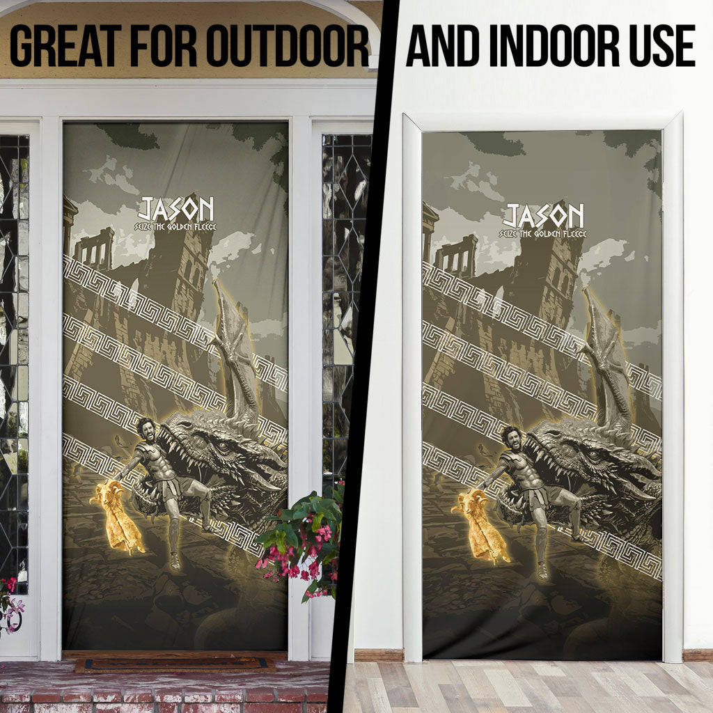 Jason Golden Fleece Seeker Door Cover Ancient Greek Mythology Heroic Warrior Dragon Battle