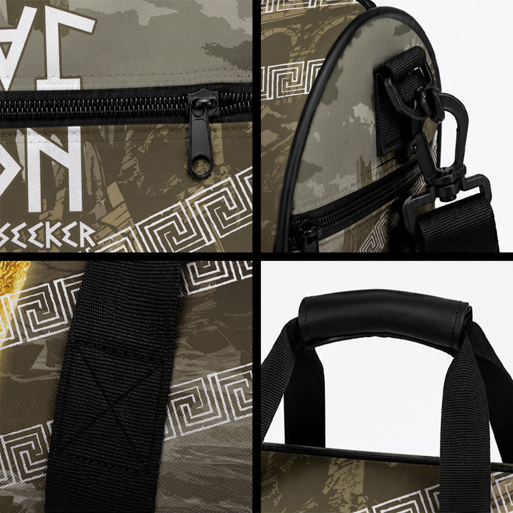 Jason Golden Fleece Seeker Duffle Bag Ancient Greek Mythology Heroic Warrior Dragon Battle
