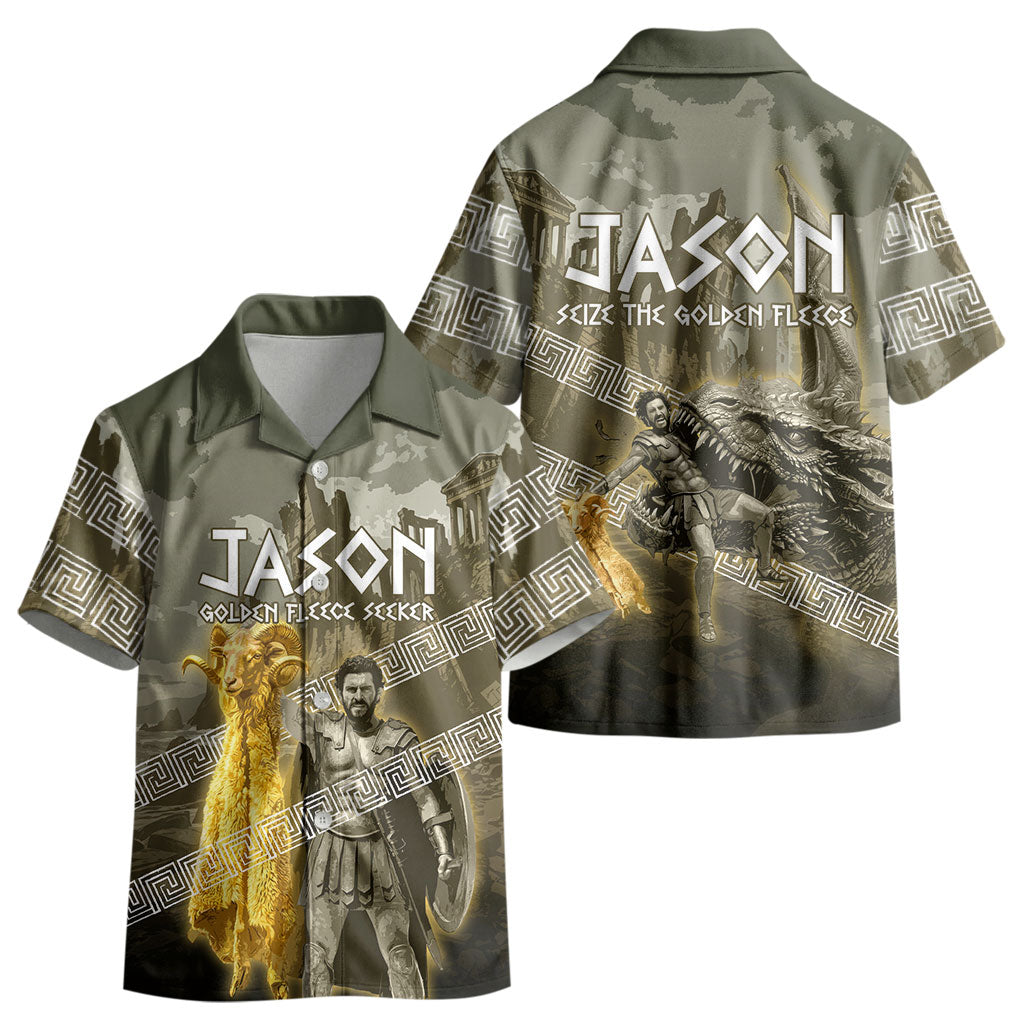Jason Golden Fleece Seeker Kid Hawaiian Shirt Ancient Greek Mythology Heroic Warrior Dragon Battle