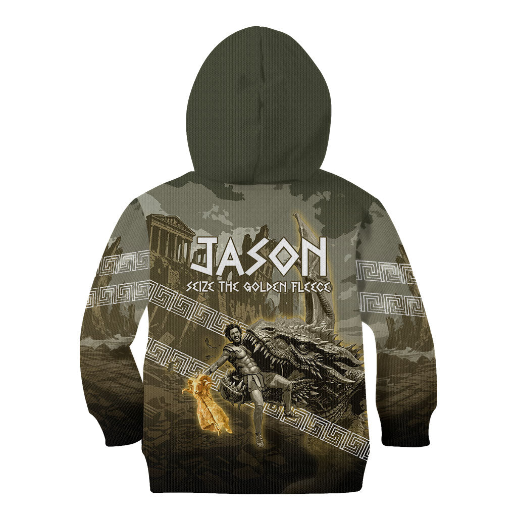 Jason Golden Fleece Seeker Kid Hoodie Ancient Greek Mythology Heroic Warrior Dragon Battle