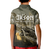 Jason Golden Fleece Seeker Kid Polo Shirt Ancient Greek Mythology Heroic Warrior Dragon Battle