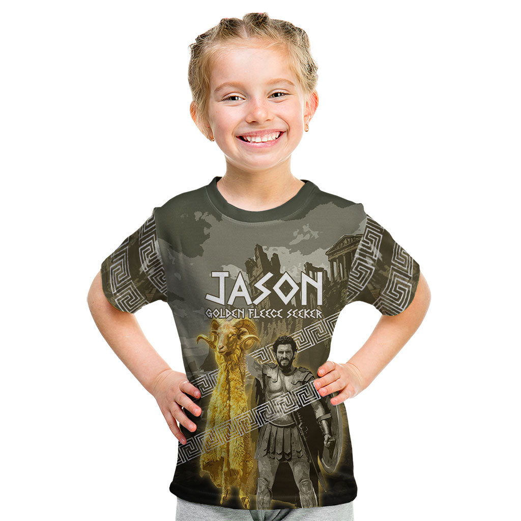 Jason Golden Fleece Seeker Kid T Shirt Ancient Greek Mythology Heroic Warrior Dragon Battle