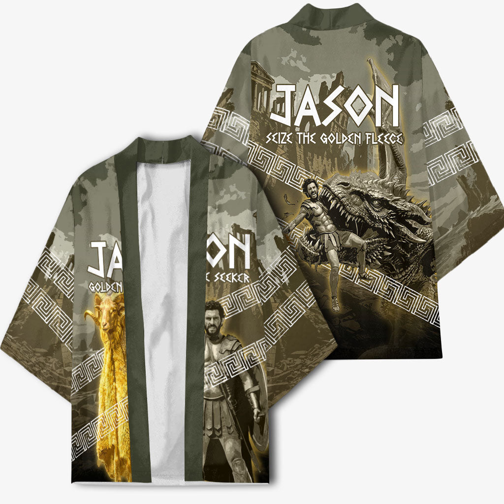 Jason Golden Fleece Seeker Kimono Ancient Greek Mythology Heroic Warrior Dragon Battle