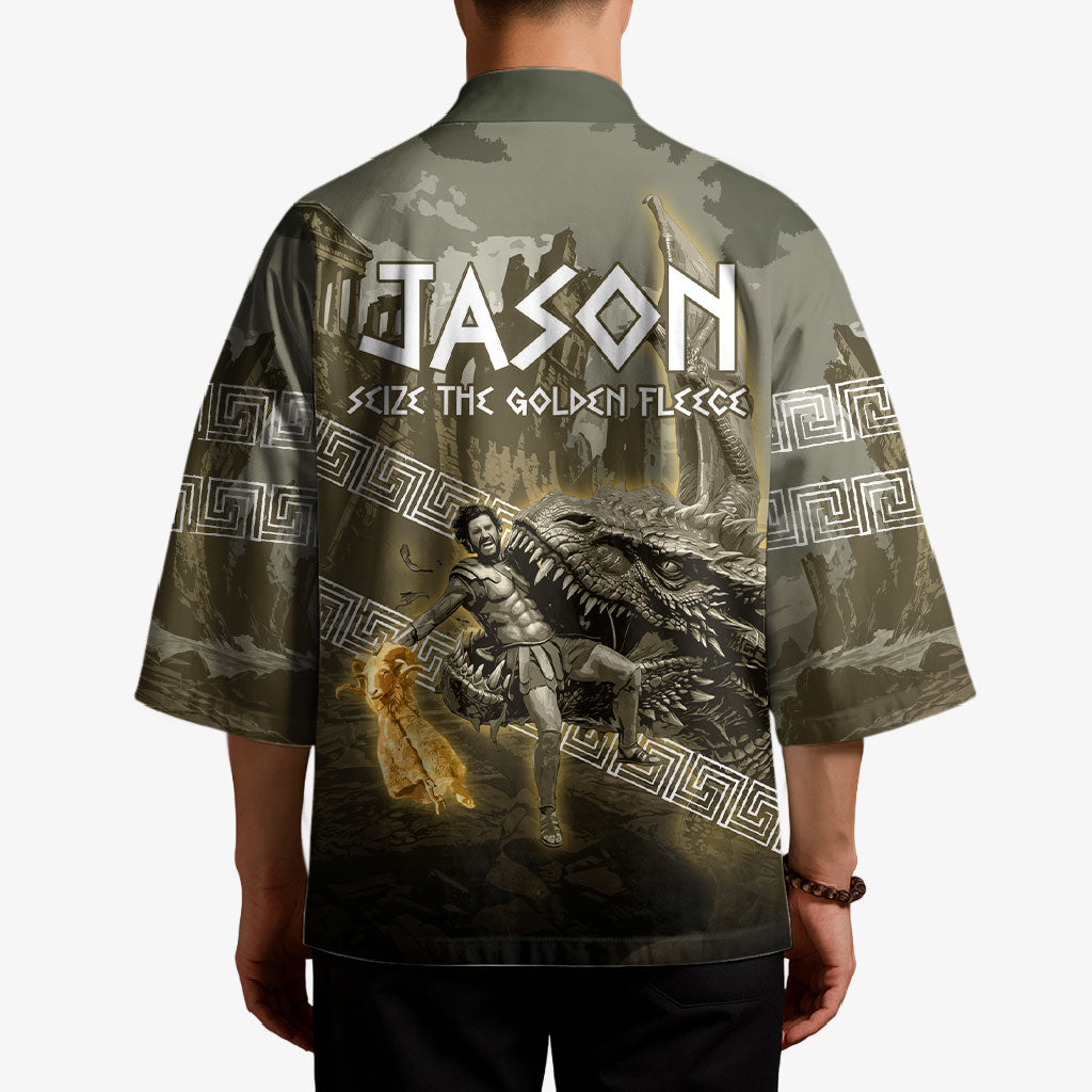 Jason Golden Fleece Seeker Kimono Ancient Greek Mythology Heroic Warrior Dragon Battle
