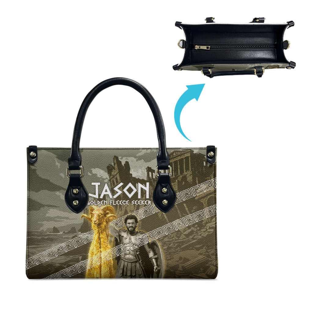 Jason Golden Fleece Seeker Leather Bag Ancient Greek Mythology Heroic Warrior Dragon Battle