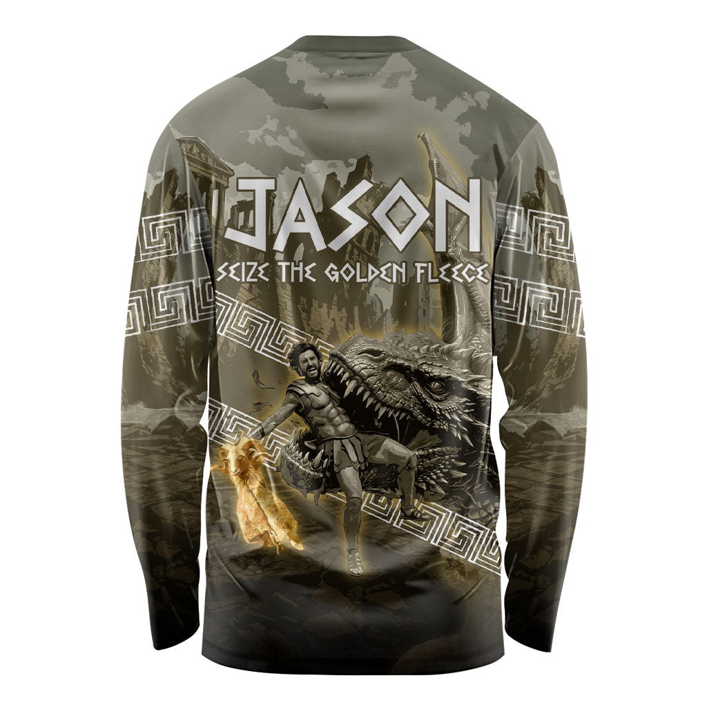 Jason Golden Fleece Seeker Long Sleeve Shirt Ancient Greek Mythology Heroic Warrior Dragon Battle