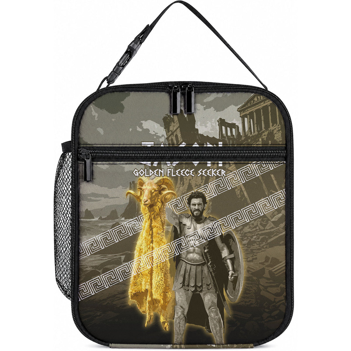 Jason Golden Fleece Seeker Lunch Bag Ancient Greek Mythology Heroic Warrior Dragon Battle